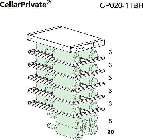 Шкаф винный CELLARPRIVATE CP020-1TBH — изображение 3