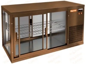 Настольная холодильная витрина сквозная HICOLD VRL T 900 R Bronze