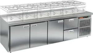 Стол холодильный HICOLD GN 1112 BR2 BT LT под тепловое оборудование