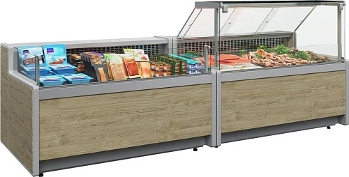 Витрина холодильная CARBOMA GC111 SV 2,0-1 1008 темный дуб — изображение 4